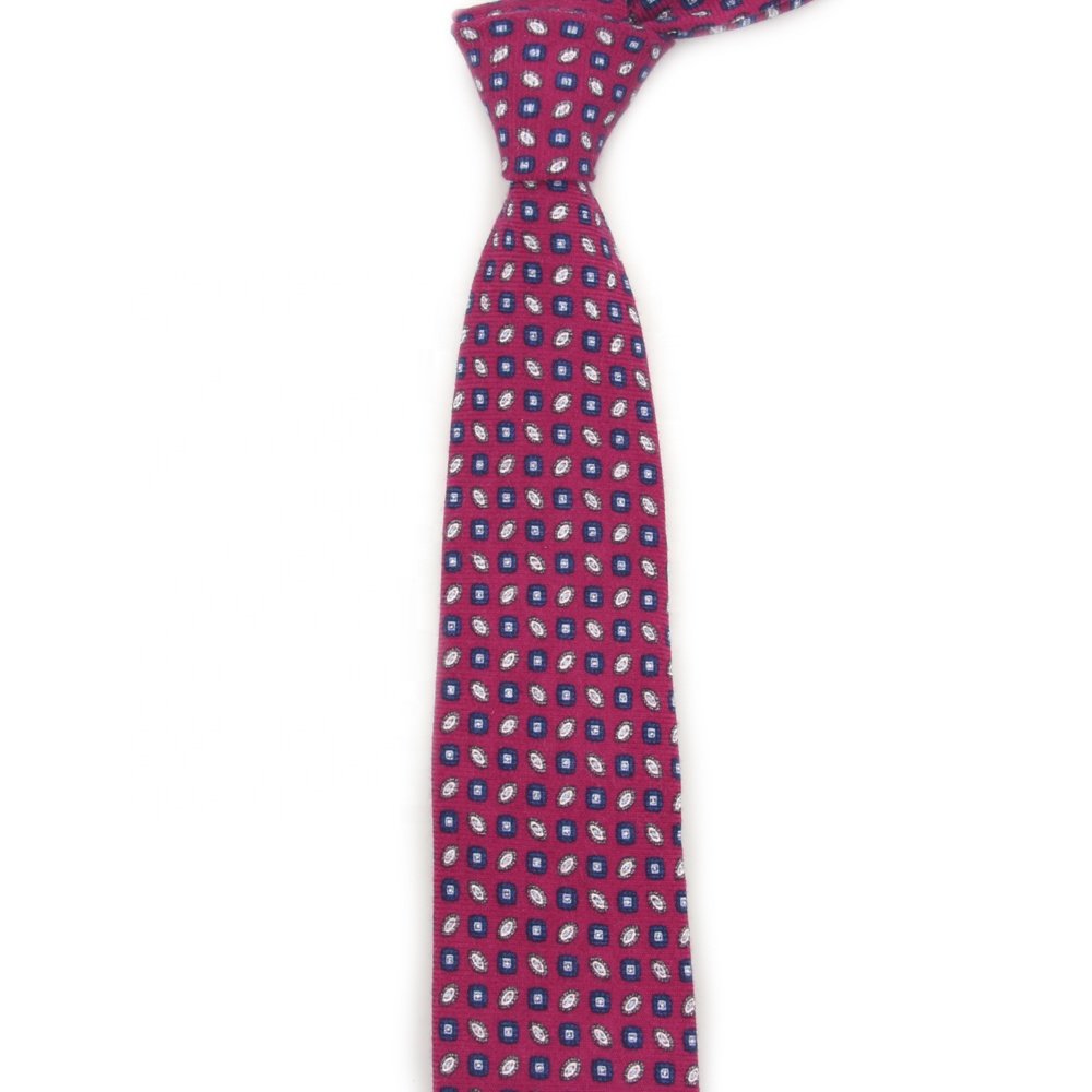 100% Nature Biodegradable Silk Handmade Red Burgundy Ties