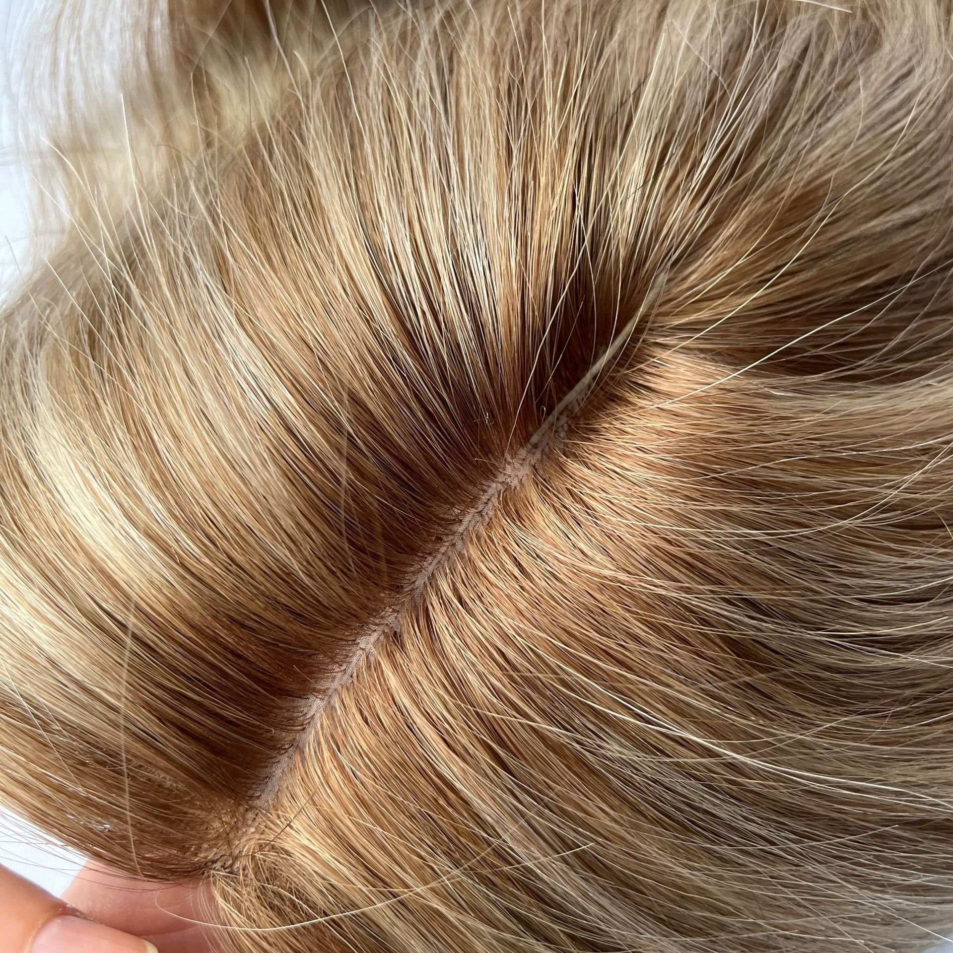 Custom Order Hand-tied Silk Base European Human Hair Replacement Real Human Hair Womens Toupee