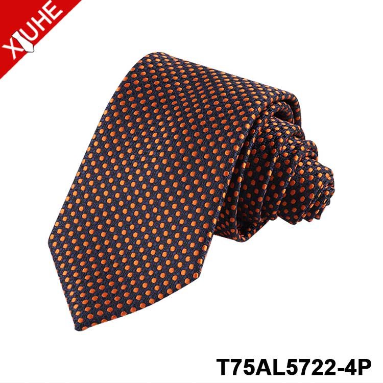 Design Luxury Mens OEM Neck Tie Black Wholesale Dot Blue Ties Wholesale Business Woven Polywster Ties