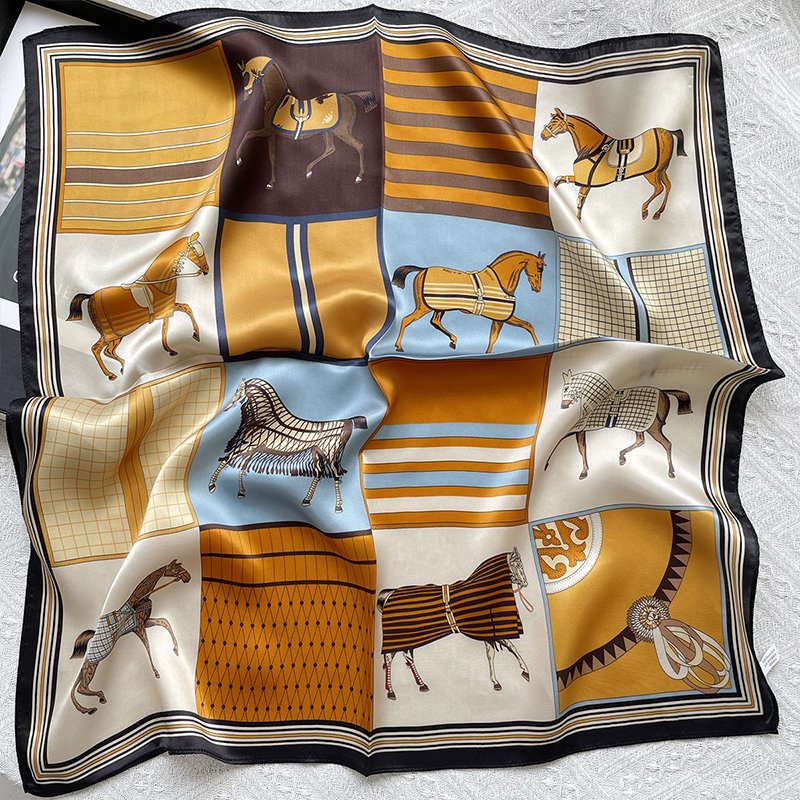 2024 Trending Product Luxury Twill Silk Scarves Custom Printed & Logo 6A Grade Mulberry Silk Square Scarf for Gift