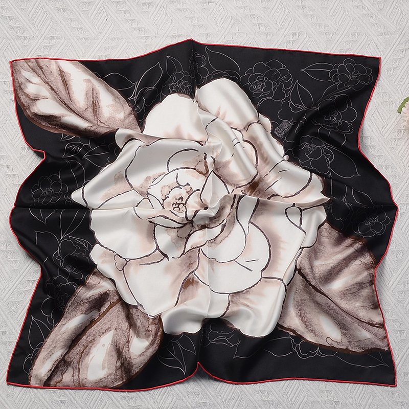 2024 Trending Product Luxury Twill Silk Scarves Custom Printed & Logo 6A Grade Mulberry Silk Square Scarf for Gift