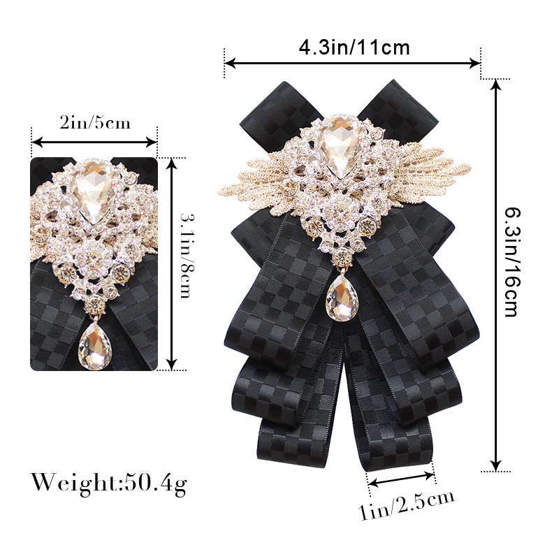 Handmade Men Wedding Bow Tie Butterfly Luxury Satin Rhinestone Crystal Bowties