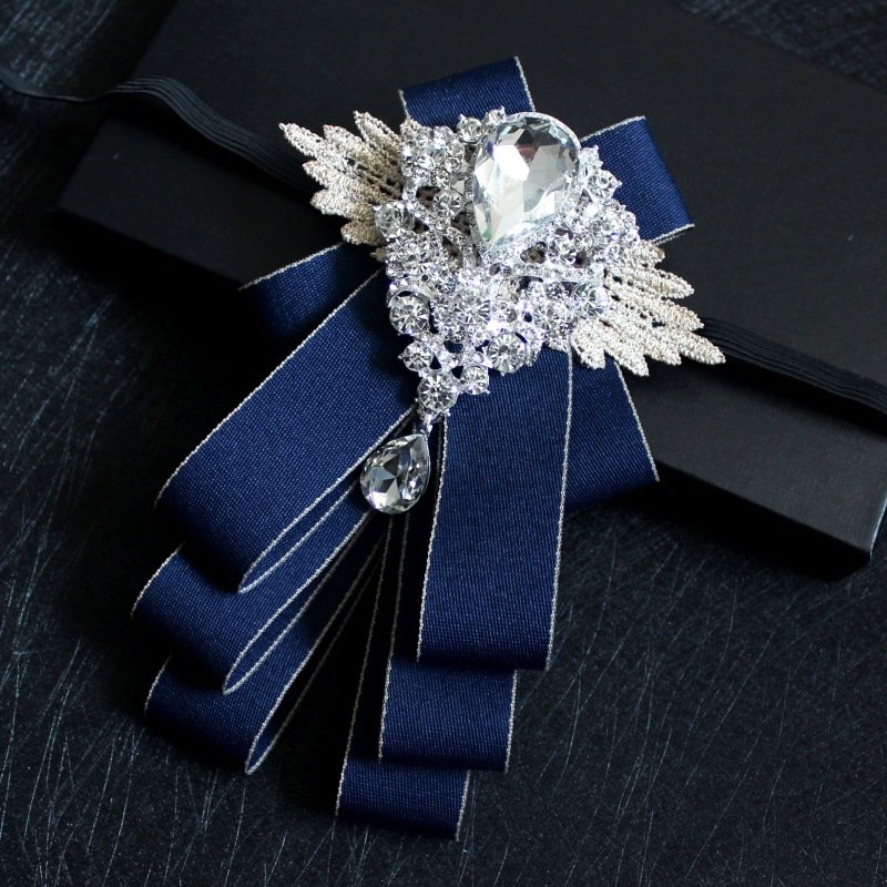 Handmade Men Wedding Bow Tie Butterfly Luxury Satin Rhinestone Crystal Bowties
