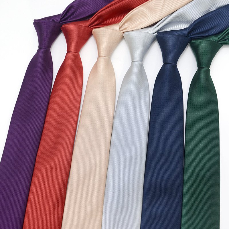Fashion Solid Color Skinny Thin and Slim Neck Tie Ladies Neckties