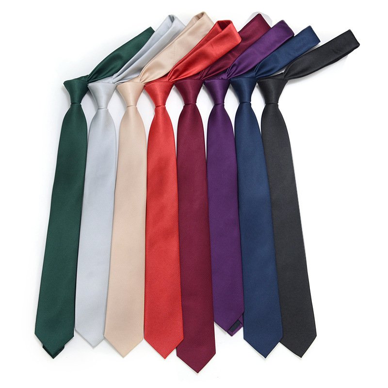 Fashion Solid Color Skinny Thin and Slim Neck Tie Ladies Neckties