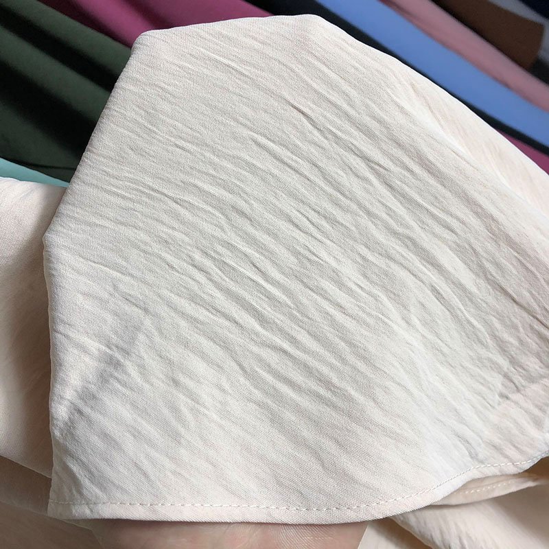 One Layer Jazz Khimar with Niqab Straps Ramadan Islamic Tie Back Overhead Prayer Scarf Wholesale Women Muslim Crepe Long Hijab