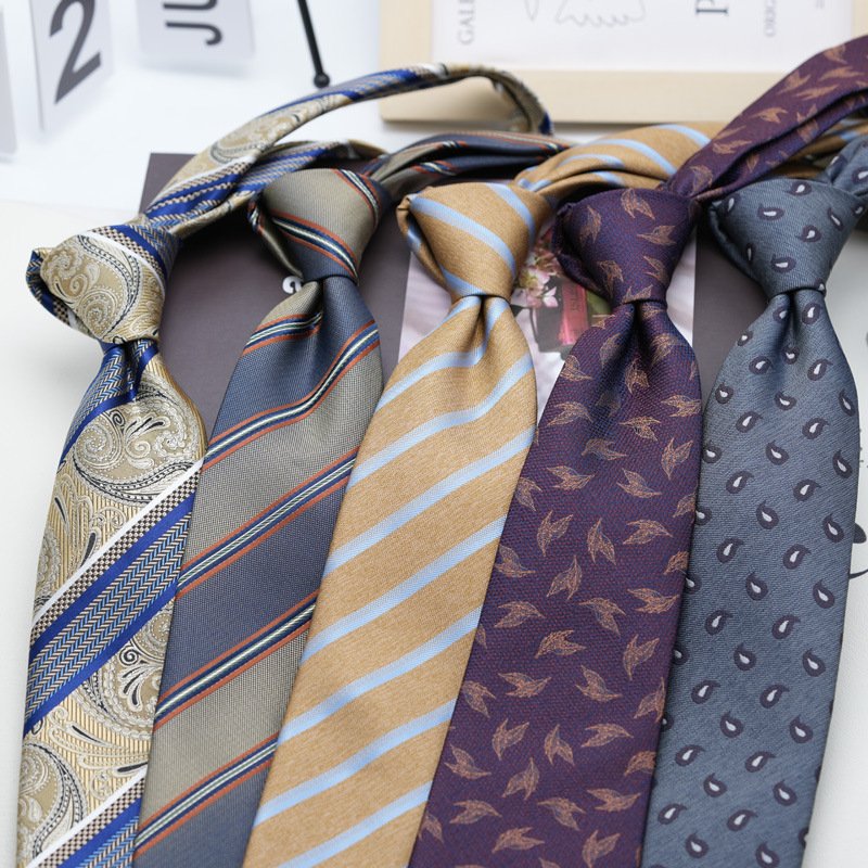 Tie men's suit style retro gentleman 8CM hand type business student work professional wear