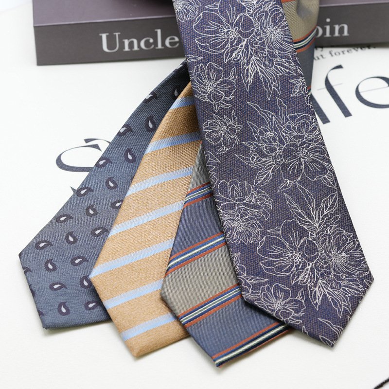Tie men's suit style retro gentleman 8CM hand type business student work professional wear