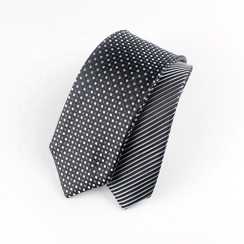 Factory direct new arrivals reversible neckties one side solid one side patterned fabric cheap necktie