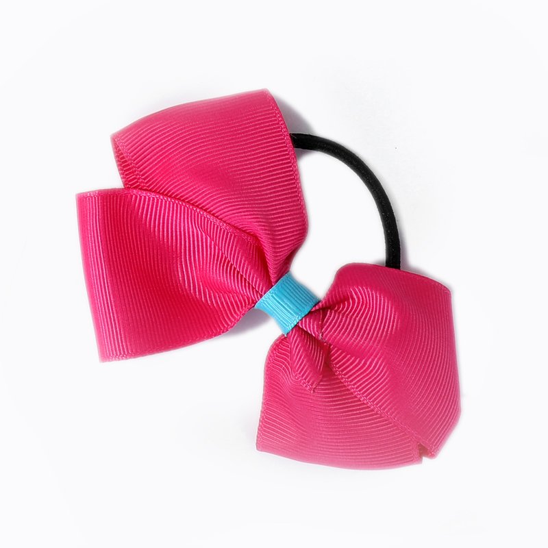 Custom Kids Webbing Bows Hair Accessories Rubber Band Elastic Hair Ties For Kids Women