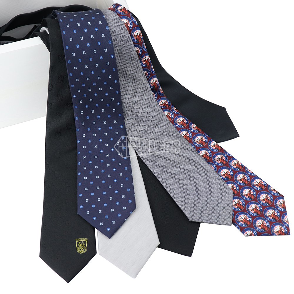 Custom Solid Fraternity Waterproof Neck Tie Bpoe Elks Masonic Symbol Pattern Dress Ties For Men
