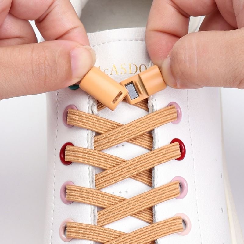 Lazy Magnet Metal Tips Quick Laces Multicolor Magnetic Lock Shoelaces Elastic No tie Shoe laces Sneakers Shoe lace