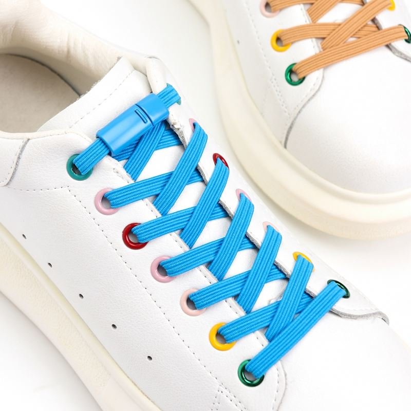 Lazy Magnet Metal Tips Quick Laces Multicolor Magnetic Lock Shoelaces Elastic No tie Shoe laces Sneakers Shoe lace