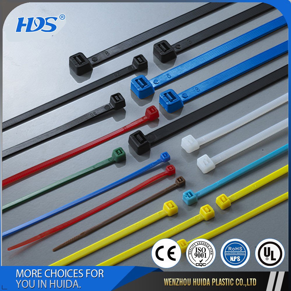 black UV self-locking Plastic PA66 Cable Ties strap tie 4.8*150mm