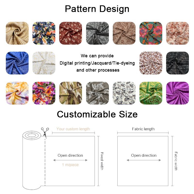 Fabric Factory Customized Design Bohemian Ethnic Pattern Soft Tie-dye Polyester Fabric