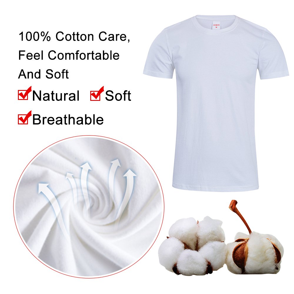 AI-MICH 100% Cotton 200gsm Classic Vintage Customized Logo Low MOQ Blank Crewneck Unisex Shirt Summer Breathable Soft T-shirt