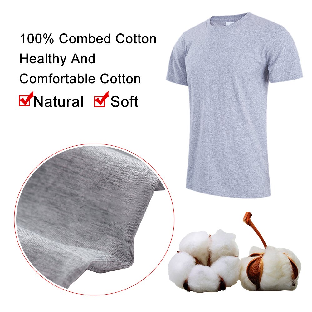 AI-MICH 100% Cotton 200gsm Classic Vintage Customized Logo Low MOQ Blank Crewneck Unisex Shirt Summer Breathable Soft T-shirt