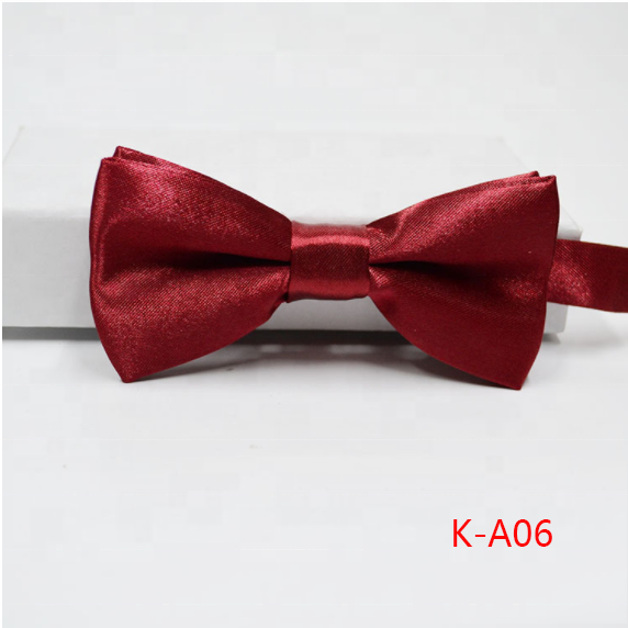 Wholesale Kids Bow Ties Solid Color Adjustable Polyester Bow Ties For Kids