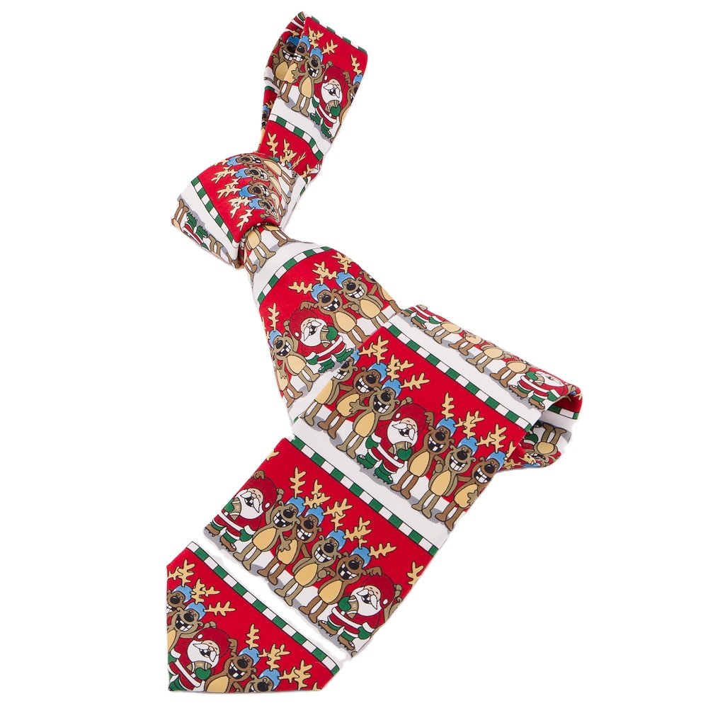 Manxiang Handmade Animal Logo Printing Microfiber Polyester Men's Necktie