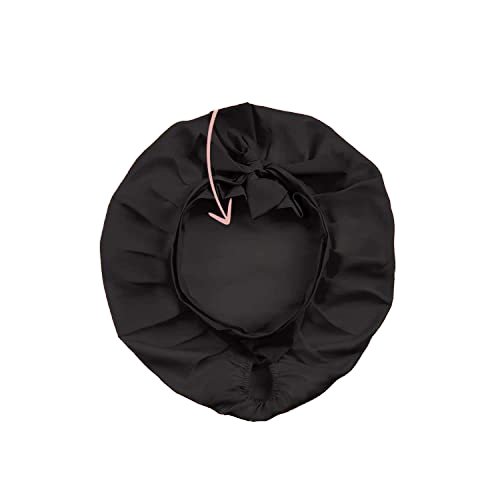 Double Layer silk hair Cover Sleeping Hat Braid Large mulberry silk Bonnet With Elastic Edge Tie