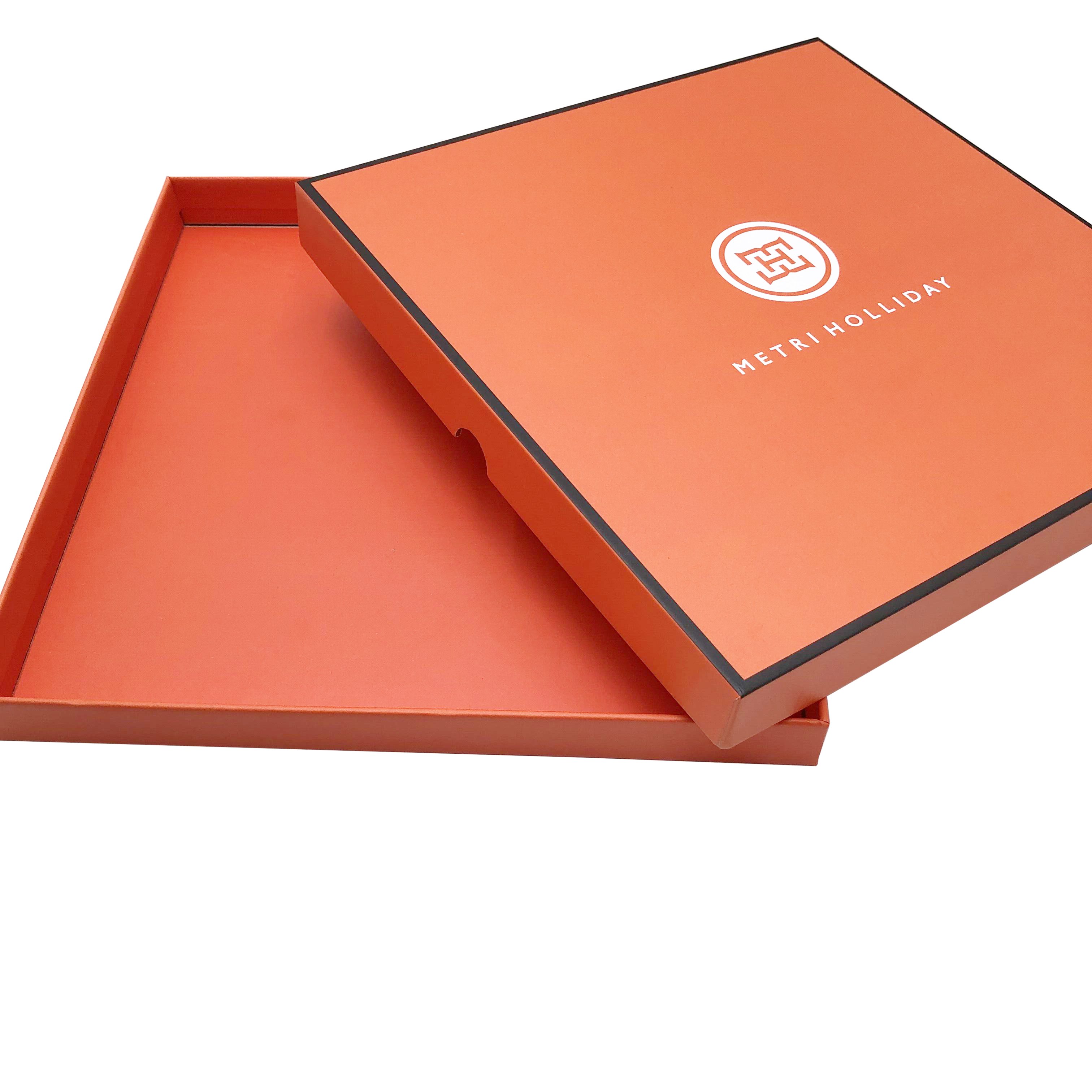 Custom logo high-class silk scarf paper box rigid gift box custom lid and base gift box for clothing packaging