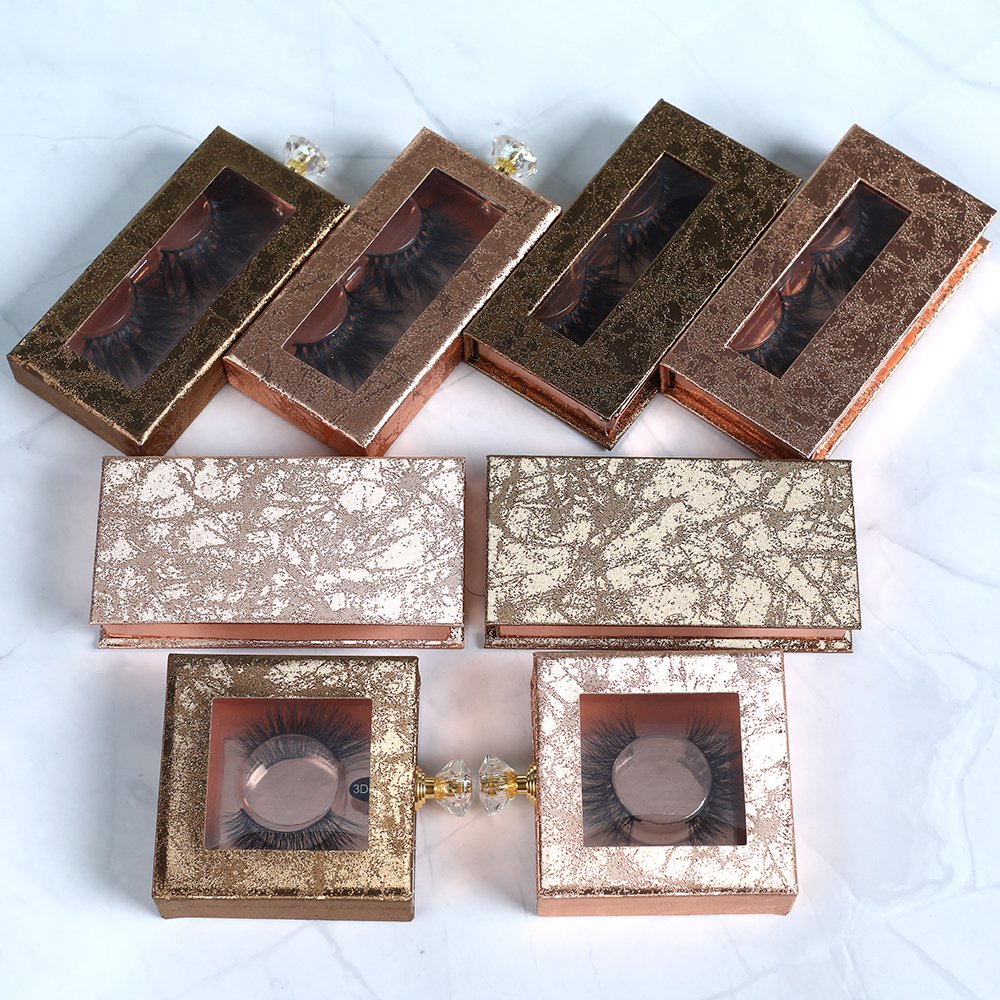 Private Label Secret Lovely Korea Clear Band Hand Tied Crown Fake Mink Velour Blond 3D Eye Lashes