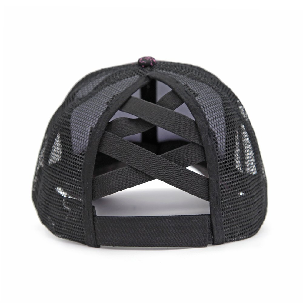 Trendy Cartoon Print Trucker Cap Ponytail Mesh Breathable Baseball Cap Lightweight Sun Shade Golf Sports Dad Hats For Women