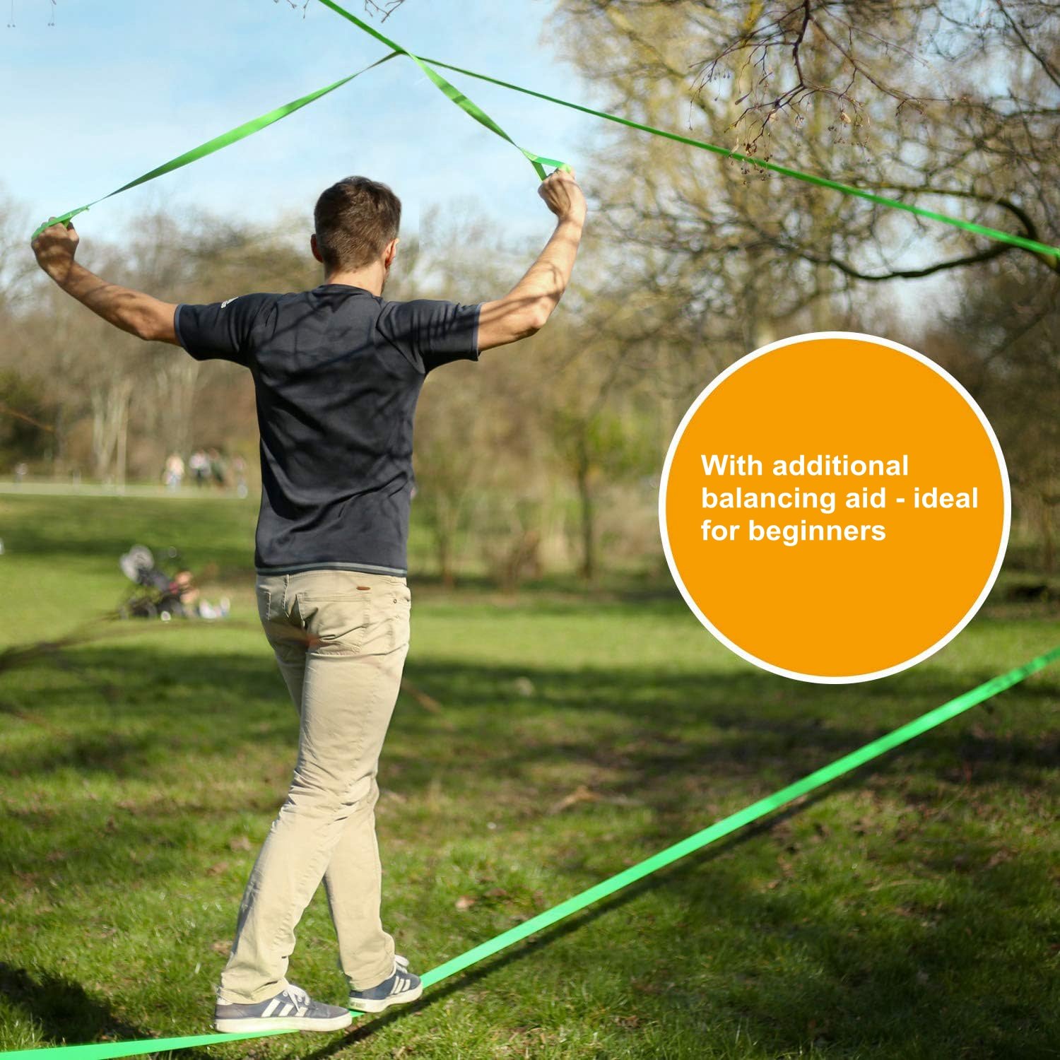 Custom Outdoor Balance Sport Las Webbing Slack Line kits Children's Ninja Slackline Obstacle Course for Kids Adults