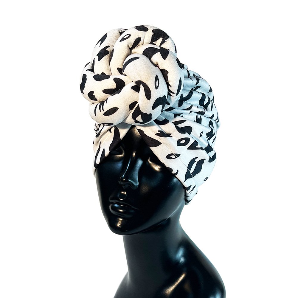 Fashion New Printed Turban Hats For Women Wholesale Head Wrap Flower Knot Pre-Tied Bonnet Beanie Hat