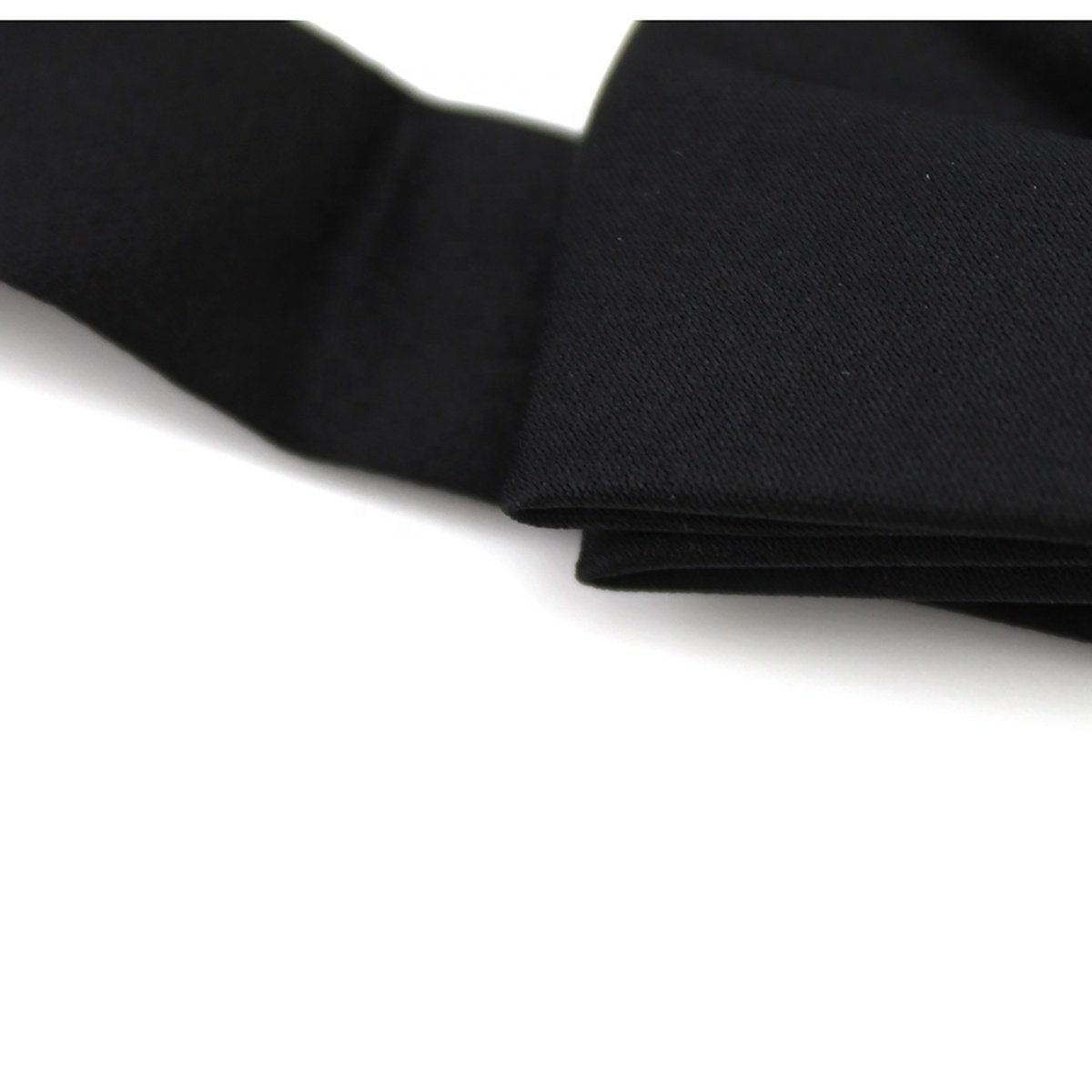 Never Out Handmade Adjustable Solid Color Woven Matt Satin Bowtie Pretied Polyester Gentleman Party Tuxedo Mens Bow Tie Black