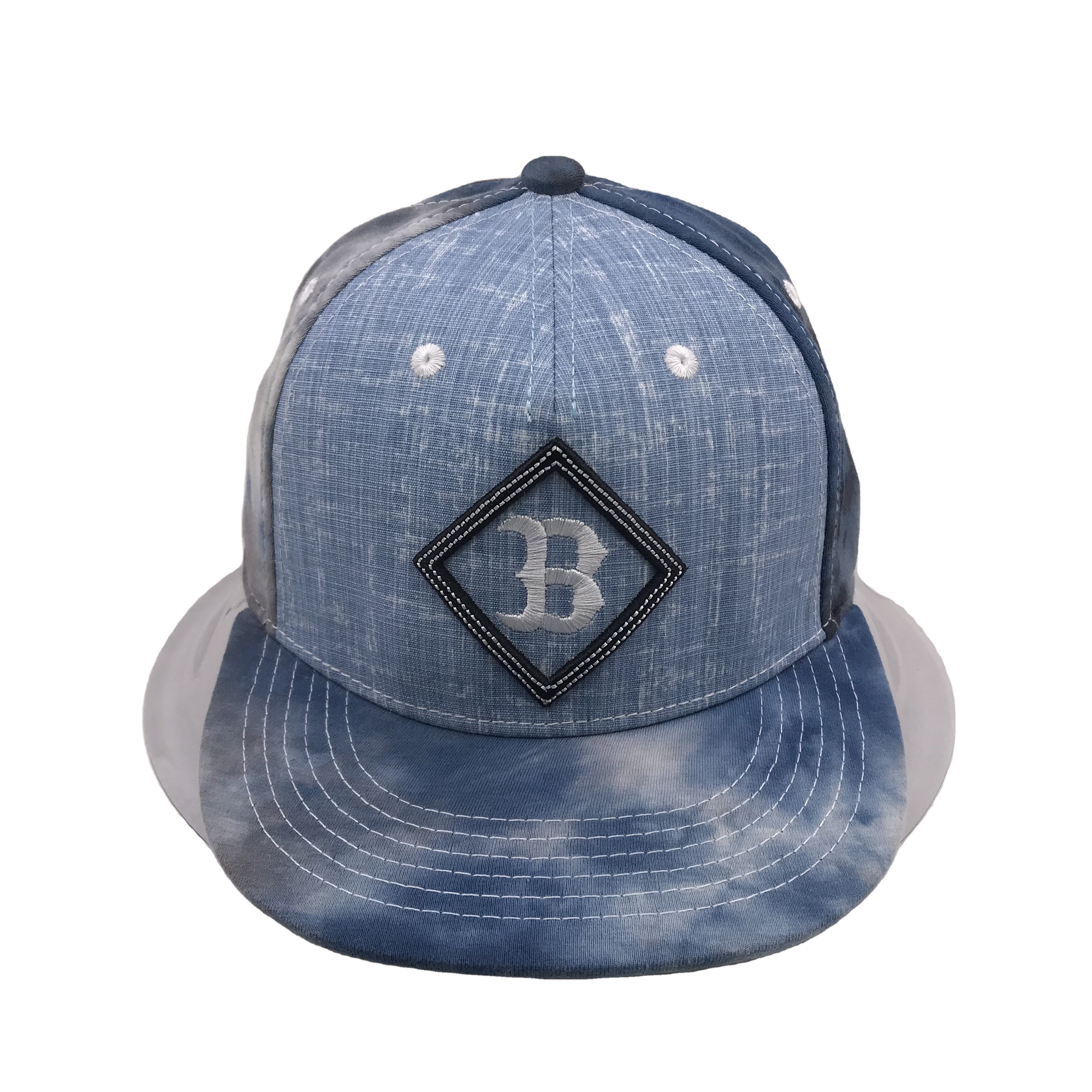 Hot Sale Custom Embroidery Tie-dye Hip Hop Hat Gorras Wholesale Fashion Washed 6 Panel Fitted Snapback Cap