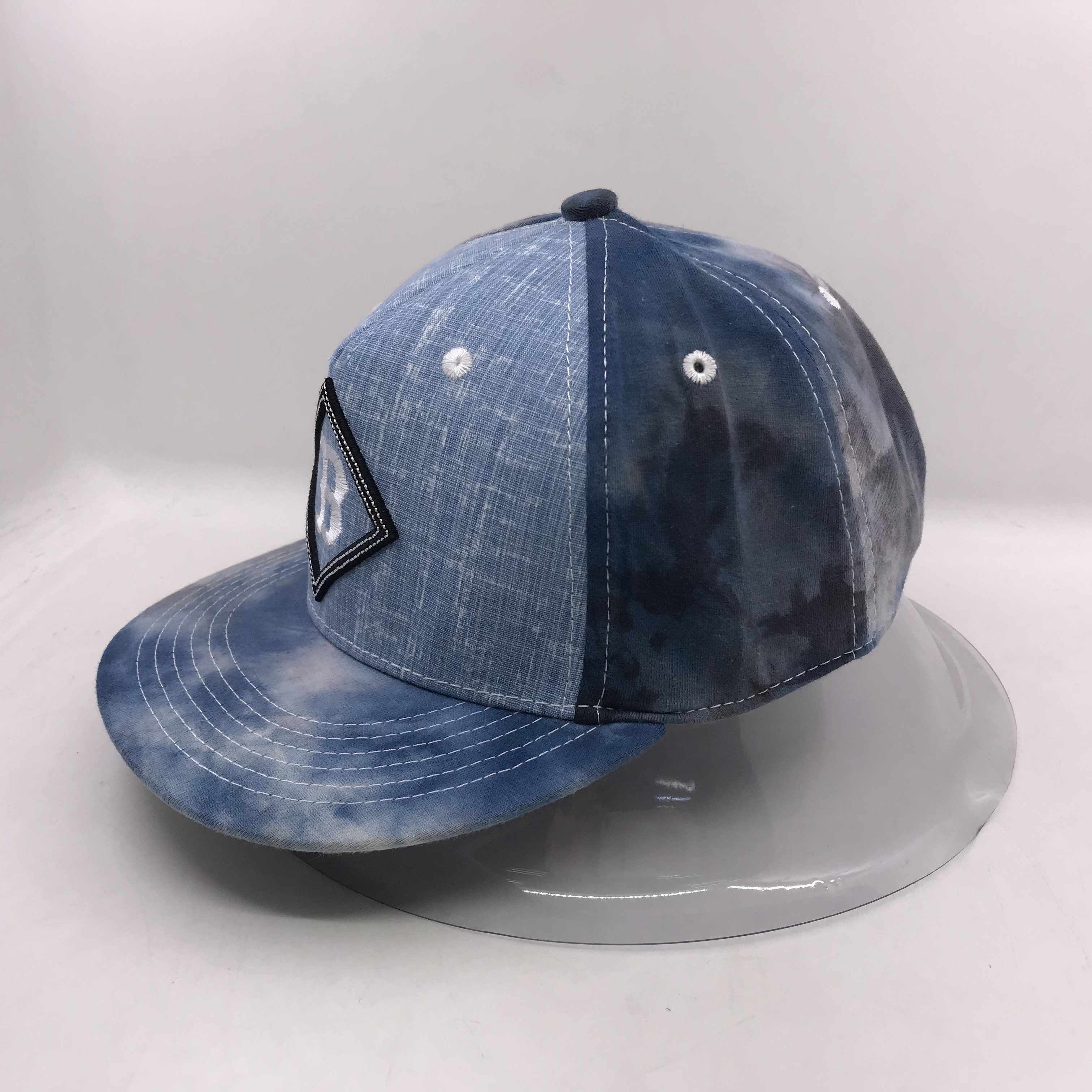 Hot Sale Custom Embroidery Tie-dye Hip Hop Hat Gorras Wholesale Fashion Washed 6 Panel Fitted Snapback Cap