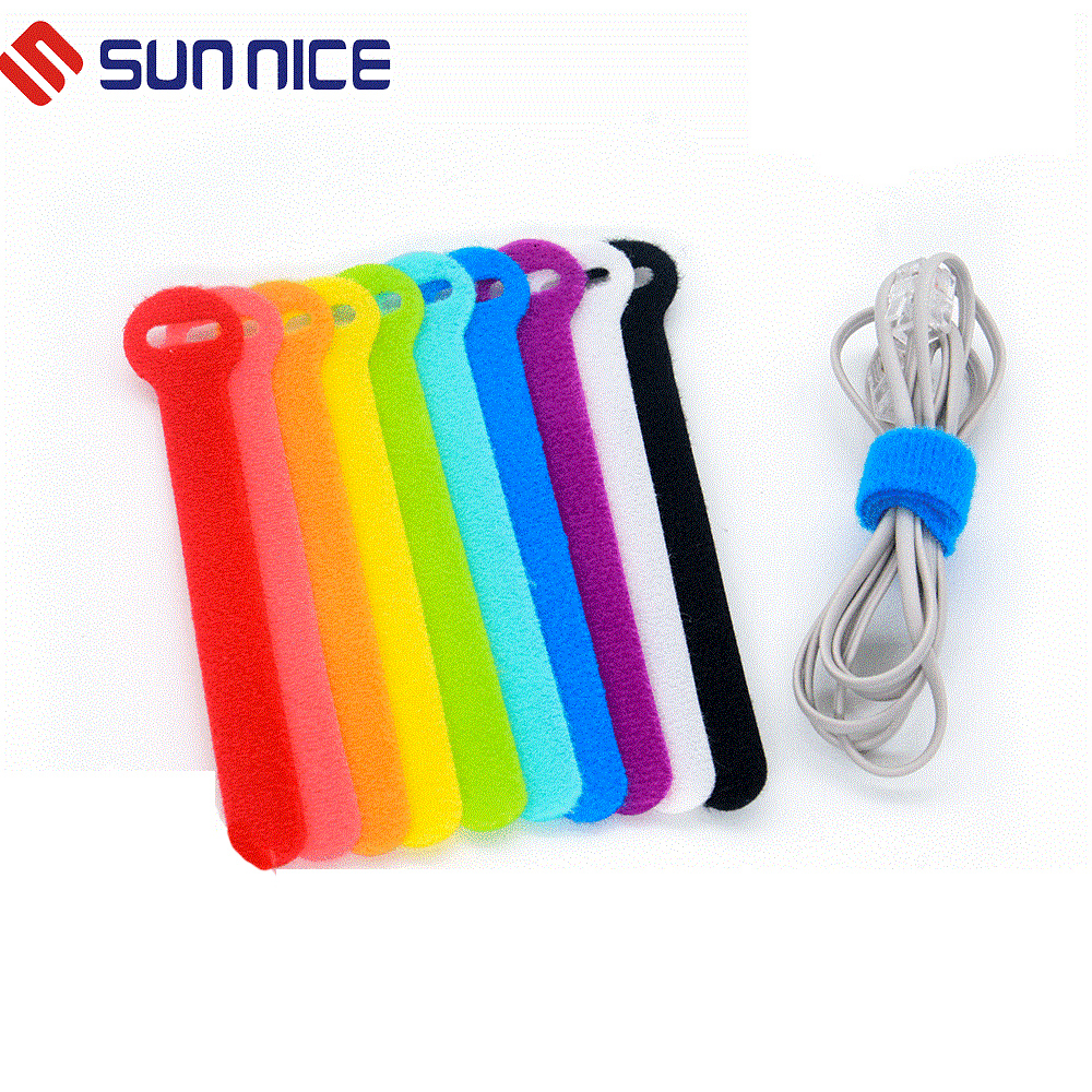 New Arrival Colorful Back To Back Hook And Loop Fastener Self Lock Double Side Adhesive Heavy Duty Hook And Loop Zip Cable Tie