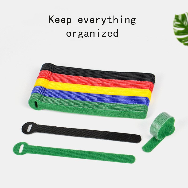 New Arrival Colorful Back To Back Hook And Loop Fastener Self Lock Double Side Adhesive Heavy Duty Hook And Loop Zip Cable Tie