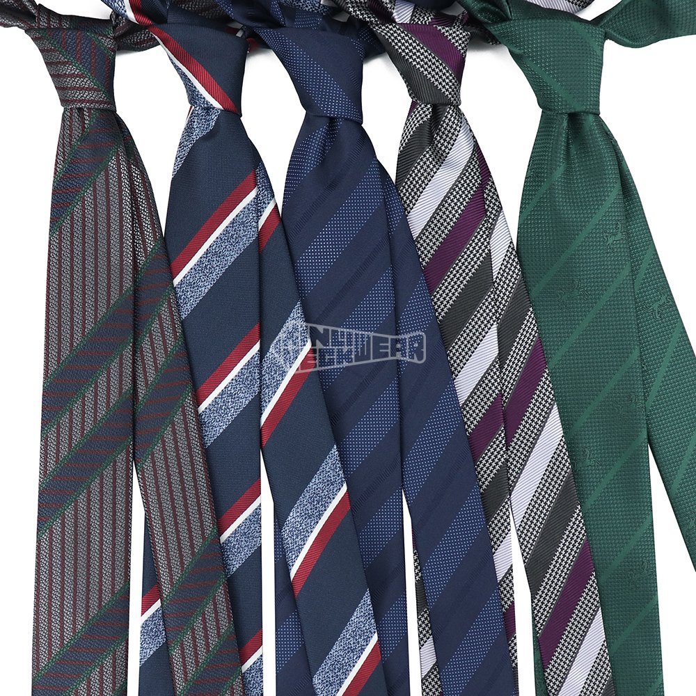 Luxury Stripe Man 8Cm Width Manufacturer Woven Necktie Pattern Custom Polyester Neck Tie