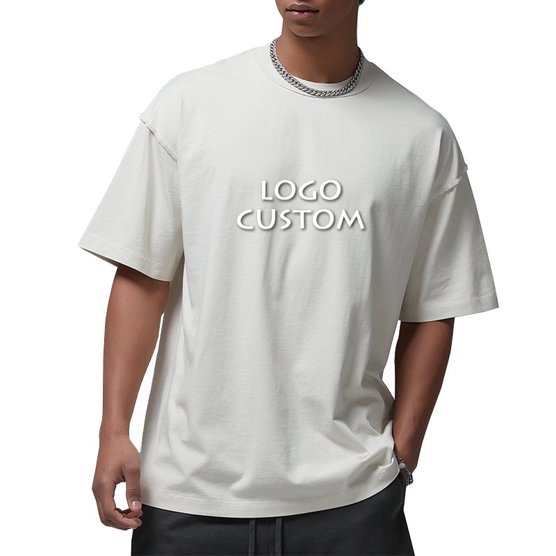 Hot Sales Casual Reverse Collar Half Sleeve Mens T Shirt Fashion Vintage Washed Oversized Men's T Shirts