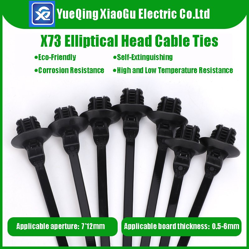 Oval Hole Fir Tree Head Plastic Nylon Mount Cable Zip Tie 157-00253/157-00266 /T50SOSFTOVALU