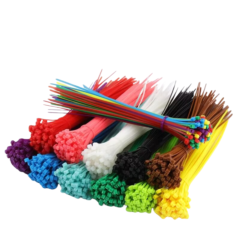 China Hot Factory 100 Pcs Pack Strong Self-Locking Nylon 66 zip tie Cable Tie White Plastic cable ties