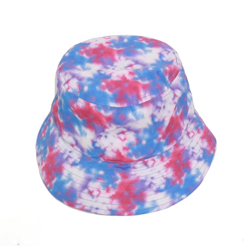 Hot Design tie-dyed Digital Printing Custom Color Bucket Hats With Embroidery Your Own Logo Colorful Camo Fishing Cap