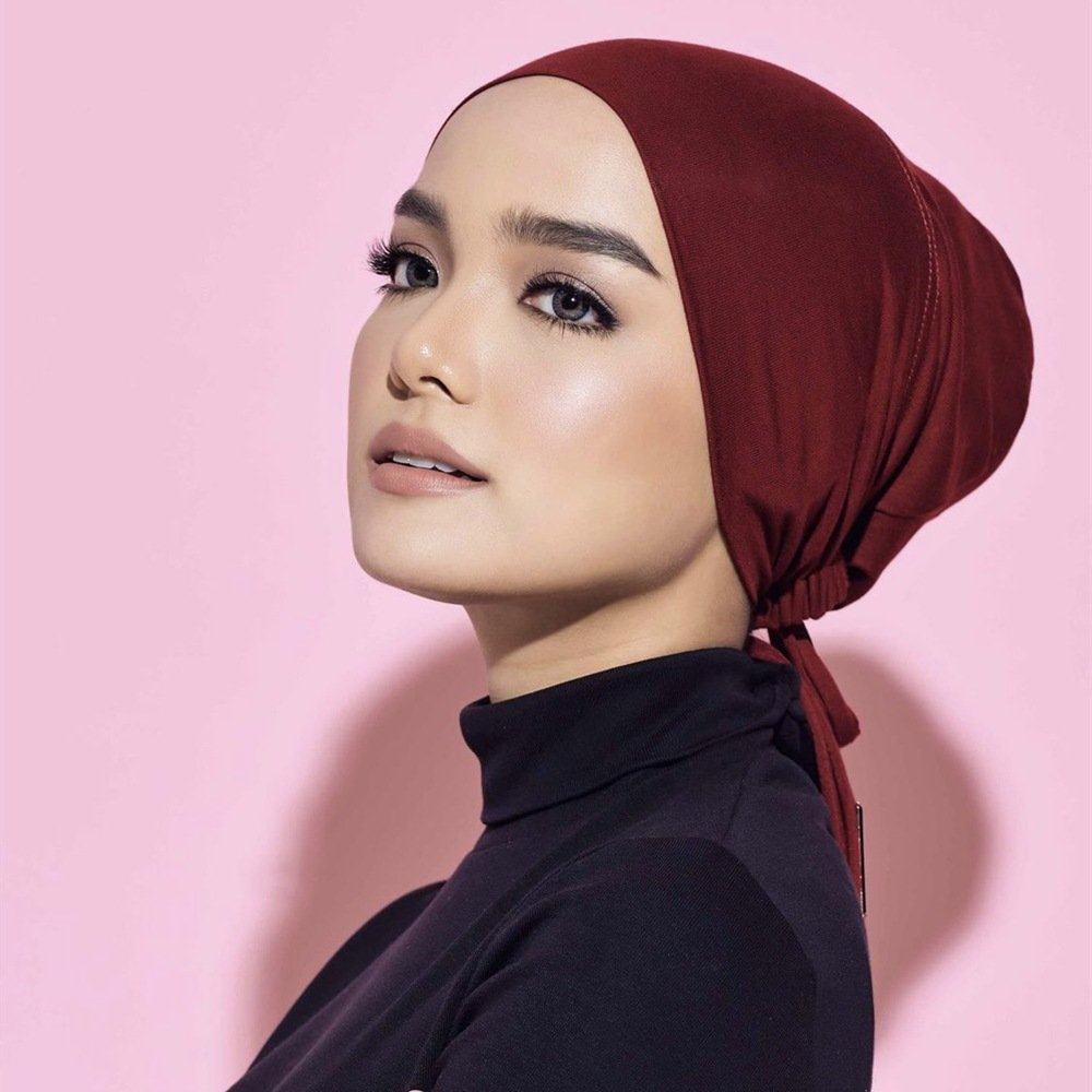36 Colors Elastic Tie Back Caps Cotton Jersey Stretch Under scarf Hijab Caps Muslim Women Soft Cotton Head Wrap Turban Bonnet