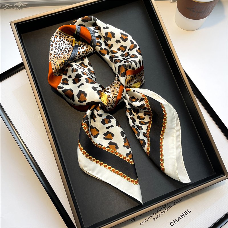 Brand Design 70 Silk Feeling Scarf Women Print Shawl Wrap Head kerchief Hijab Female Hair Hand Wrist Bandana Neck Tie 2022