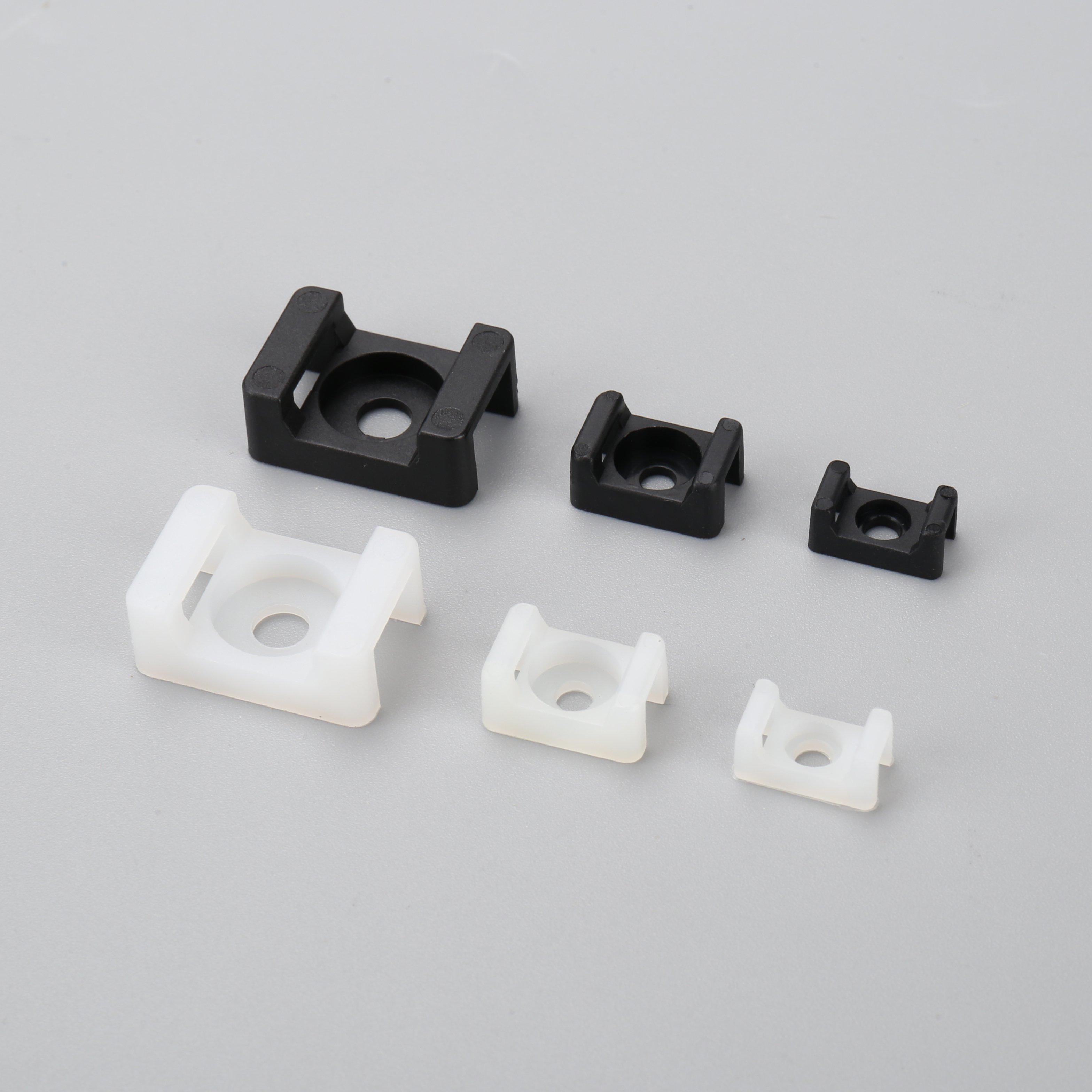 OUORO HC-2S(Hole diameter 5.3mm)Saddle Type Self Adhesive Plastic Cable Tie Mount