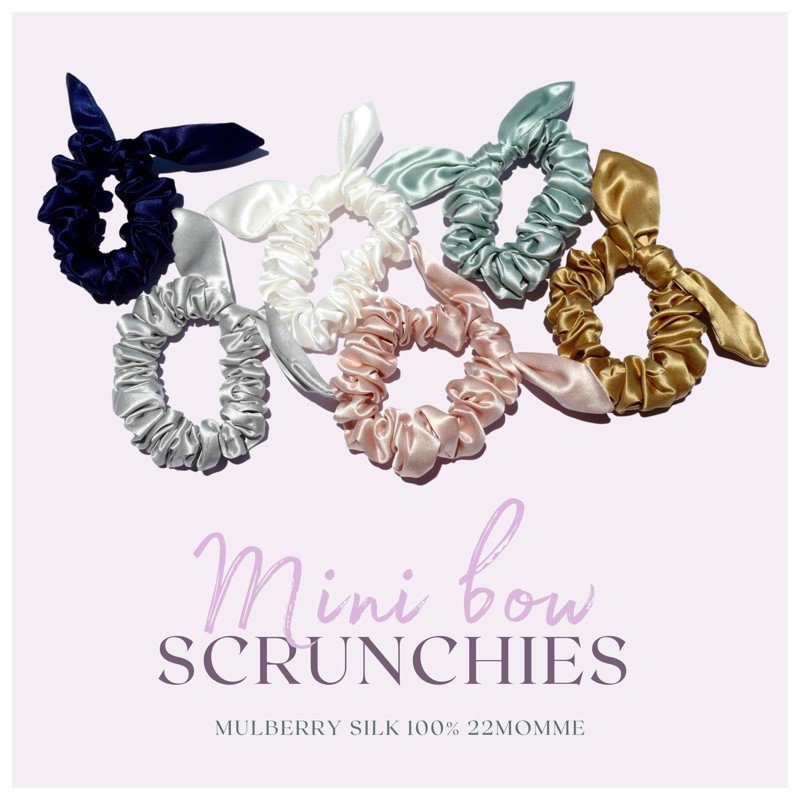 Mulberry silk scrunchie luxury hair ties super soft silk scrunchies for women silk headband with designs