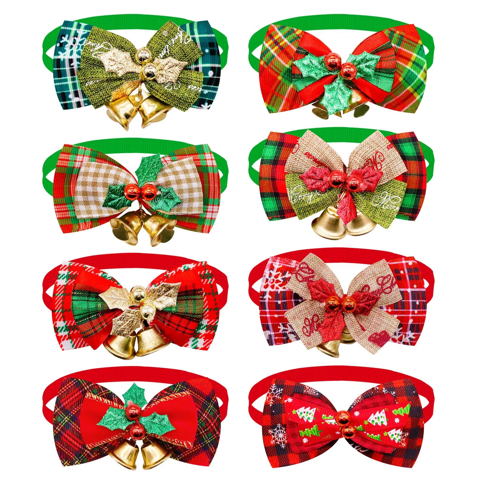 Dog Bowtie Christmas Style Cat Xmas Bowties Neckties for Small Dog Holiday Party Grooming Accessores