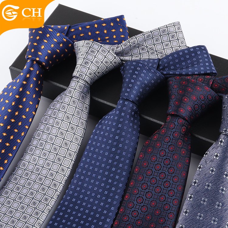 OEM ODM New Style Business Men's Neck Ties Fancy Design Plaid Dotted Jacquard Neckties Floral Paisley Polyester Custom Ties Men