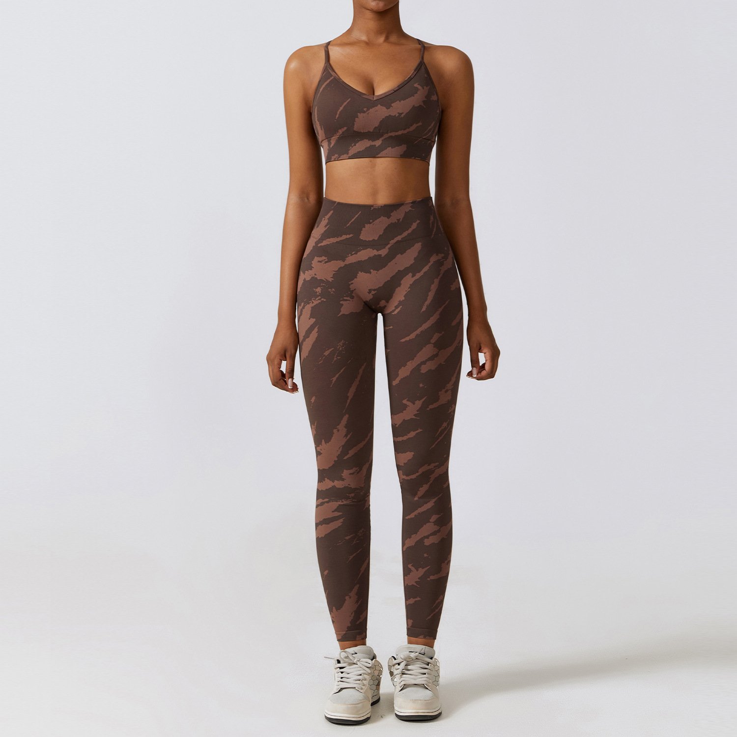 Tie Dye Yoga Set Wholesale Yoga Compression Pants Sportswear Butt Lifting Workout Fitness Leggings For Women