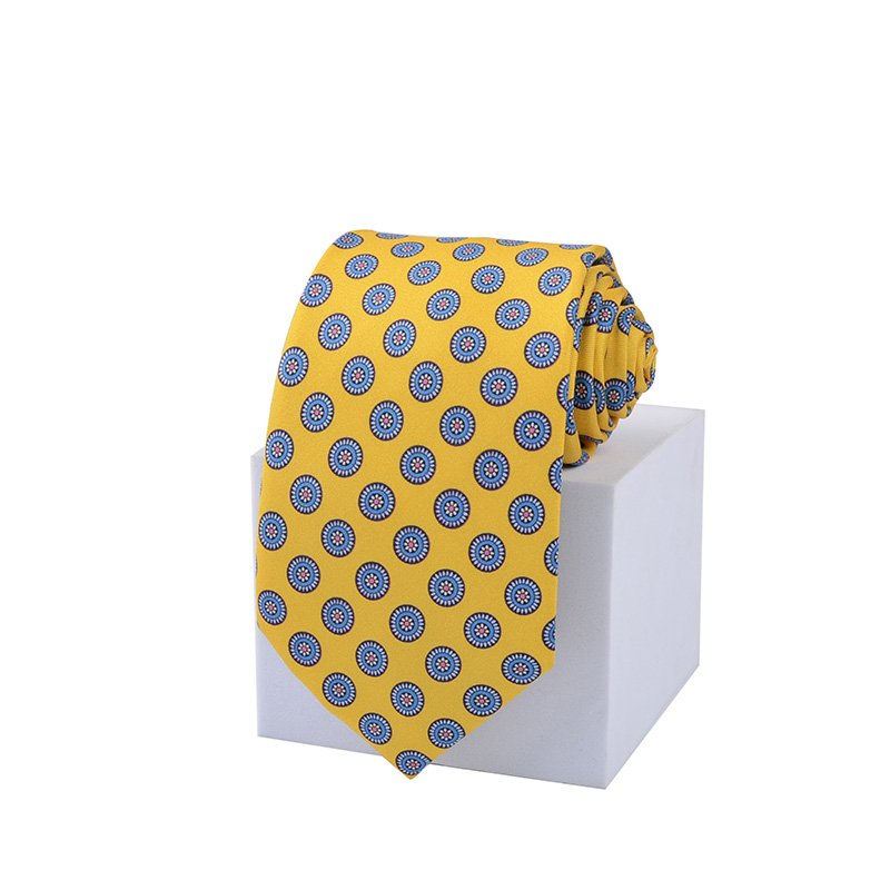 2024 Fashion Design Luxury Men's 100% Silk Necktie Printed Patterned Silk Business Neck Ties With Custom Logo