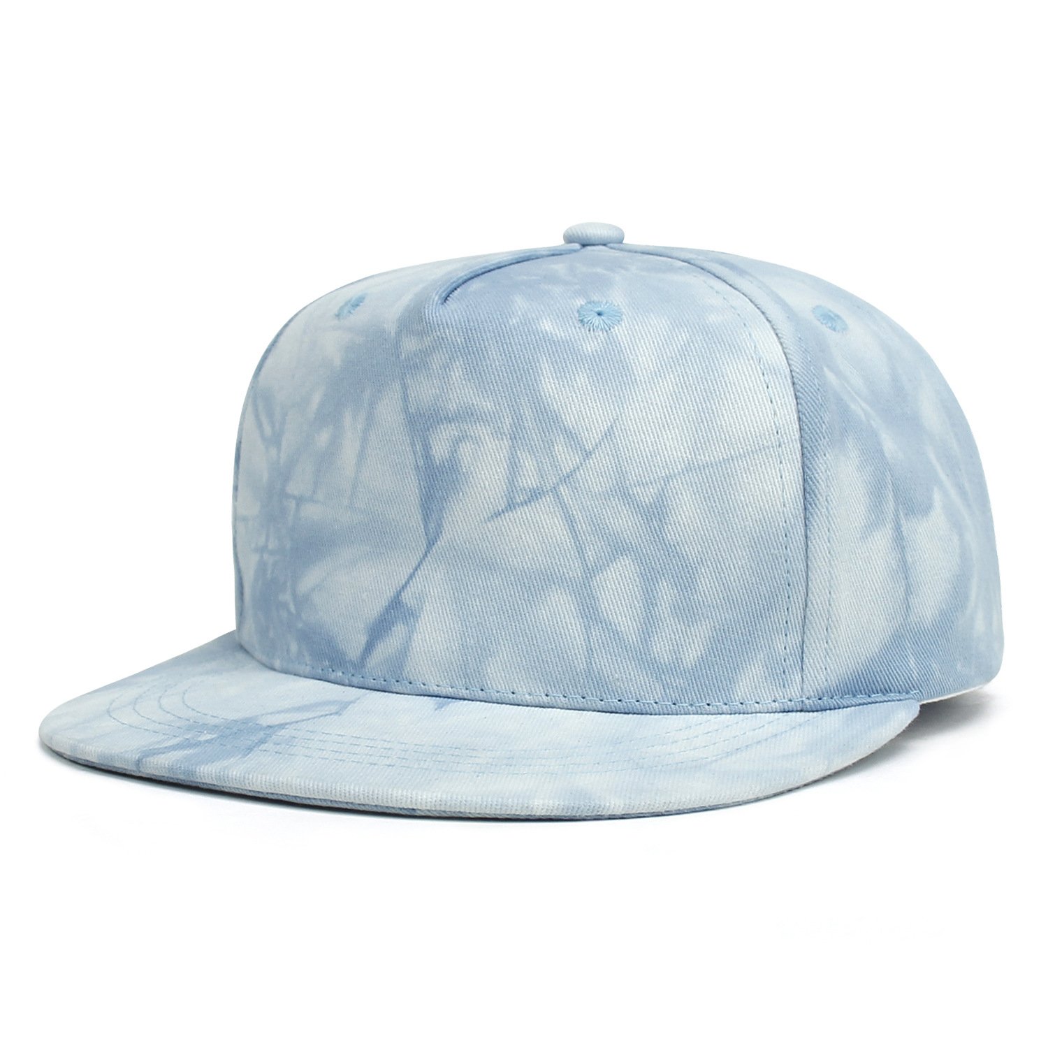 Toddler Boys Girls Washed Cotton Baseball Cap Adjustable Tie-dye Flat Brim Kids Snapback Hip Hop Hats