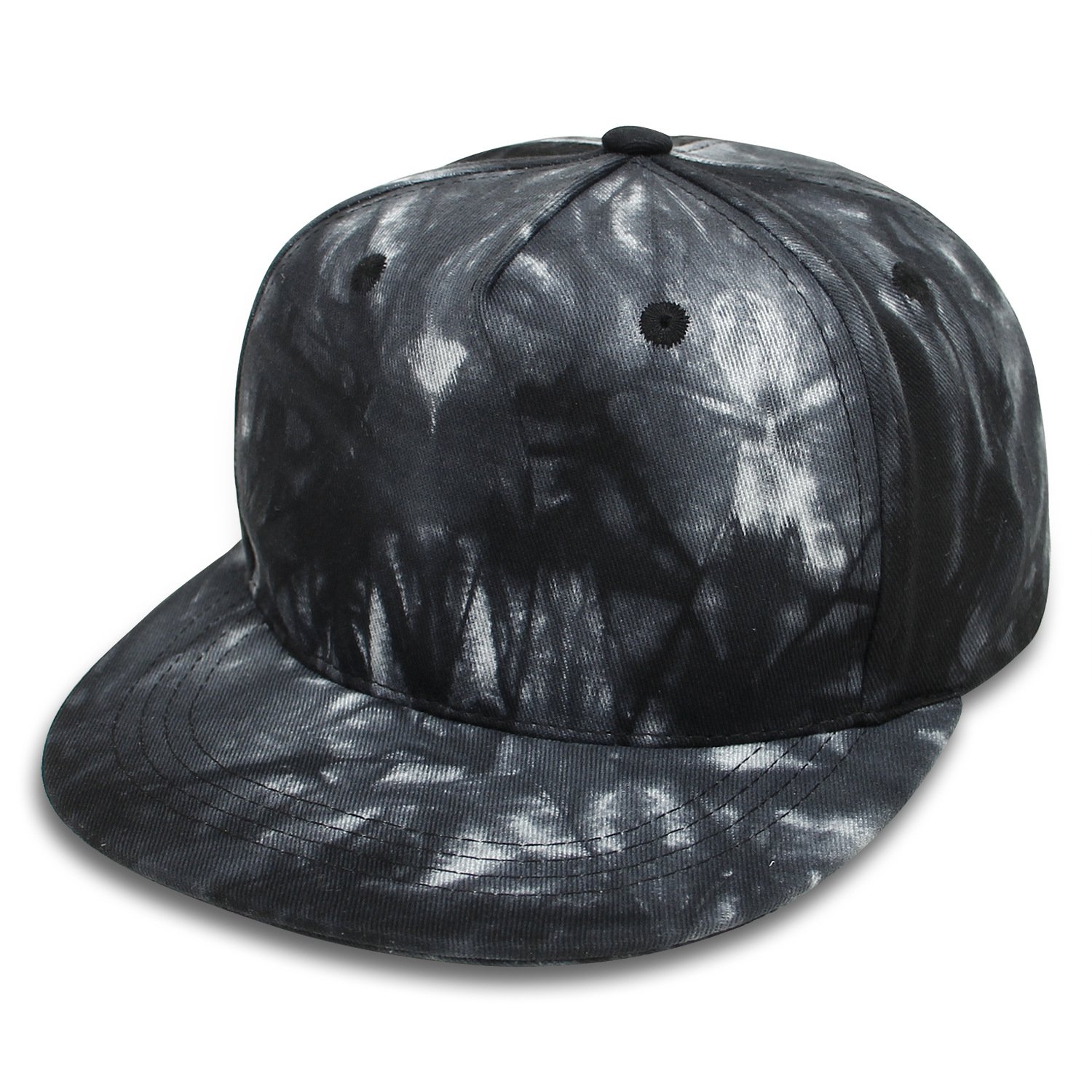Toddler Boys Girls Washed Cotton Baseball Cap Adjustable Tie-dye Flat Brim Kids Snapback Hip Hop Hats