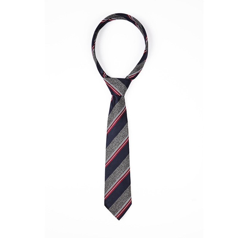 Men's high sense Business formal striped yarn-dyed jacquard 7.5cm polyester hand tie